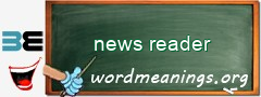 WordMeaning blackboard for news reader